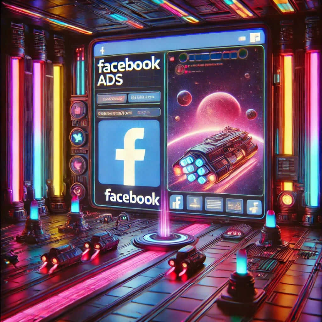 publicités Facebook de style futuristes