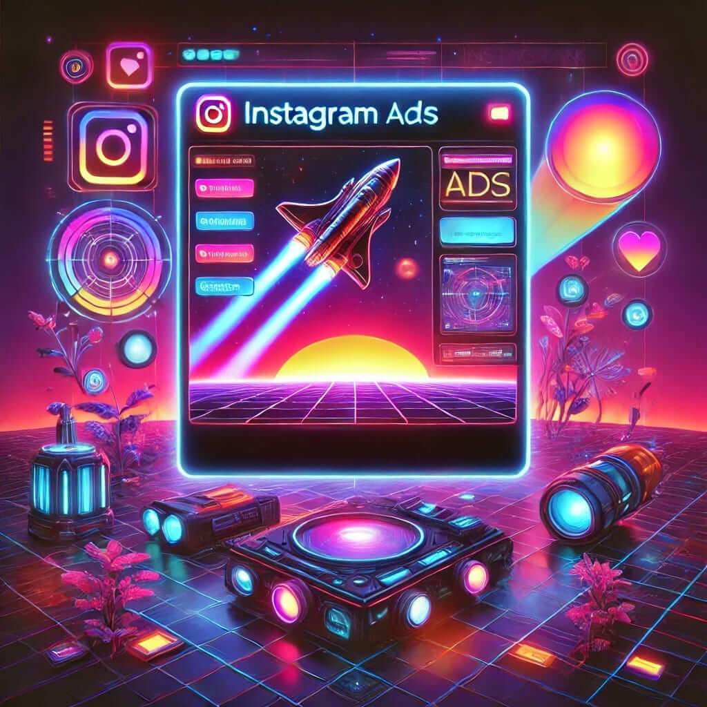 publicités instagram de style futuristes