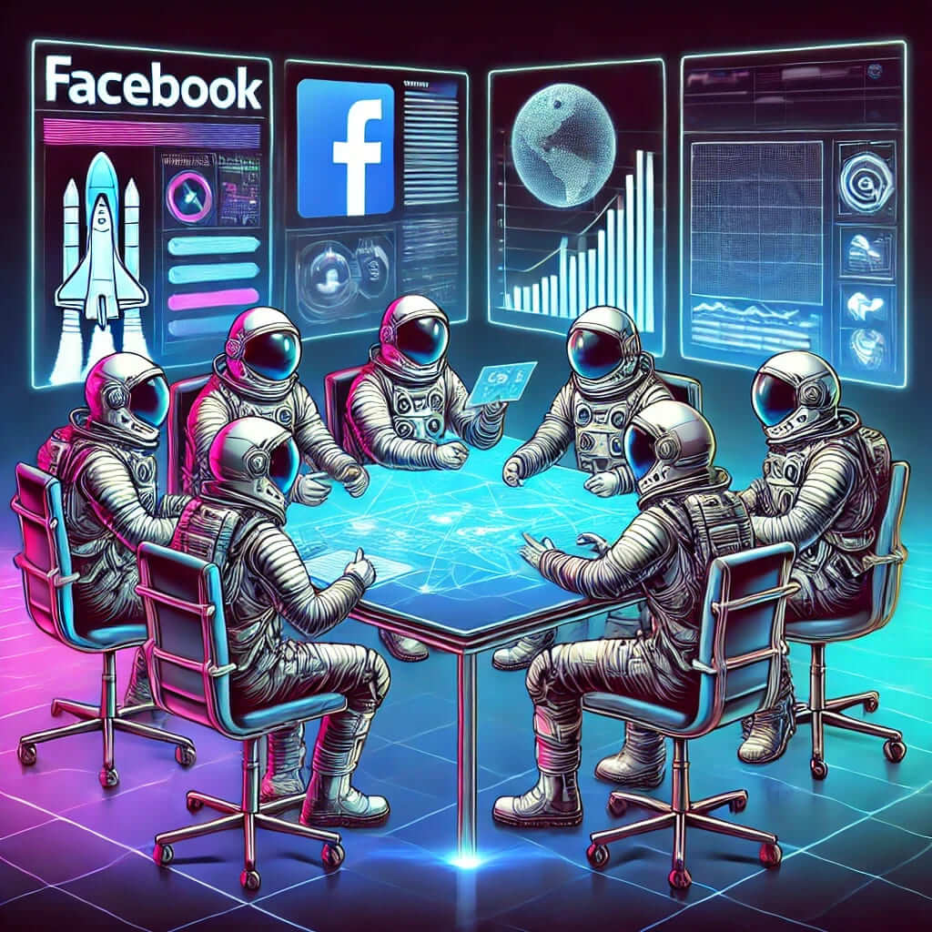 prestataires de service futuristes en publicités facebook