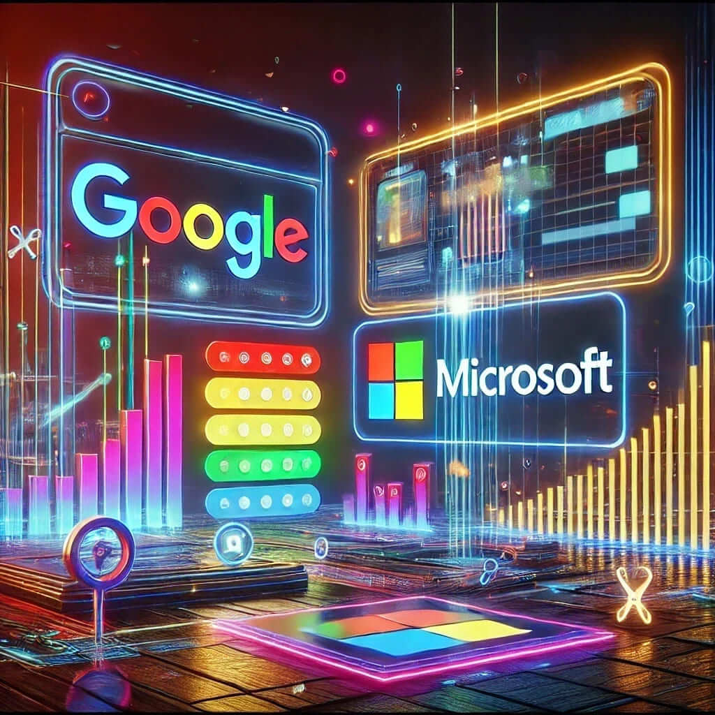 publicités google et microsoft